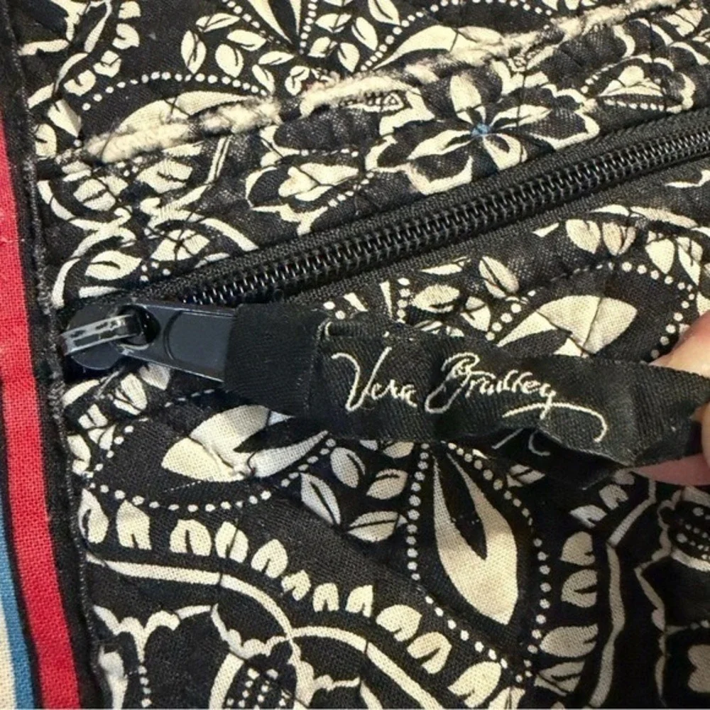 Vera Bradley Night and Day Hipster Crossbody Bag Black White Floral One Size